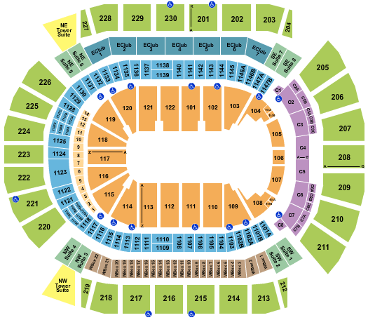 Desert Diamond Arena PBR Seating Chart